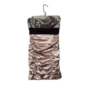 City Studio Lilac Purple Sequins Ruched Strapless Prom Dress Women SZ 1
